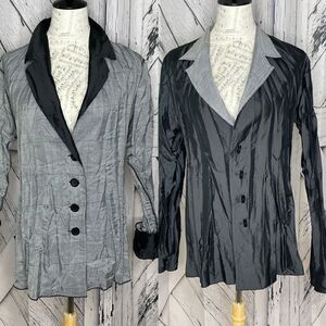 Beluva San Francisco Reversible Jacket Black & Plaid L